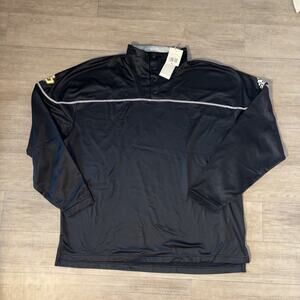 Adidas Men Stadium 1/4 Snap Aeroready Long Sleeve Sweater Mens Size XL Black